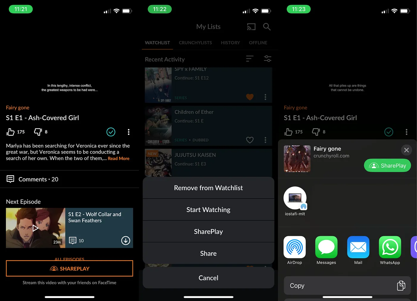Watch Crunchyroll Anime Together with Apple SharePlay